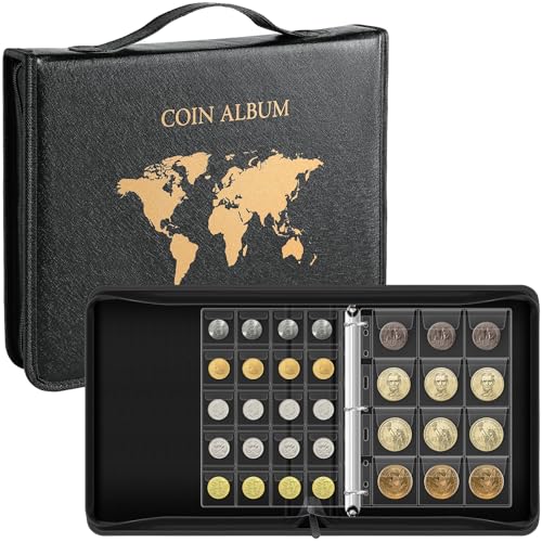 Álbum de colección para monedas con 260 bolsillos miniatura 1