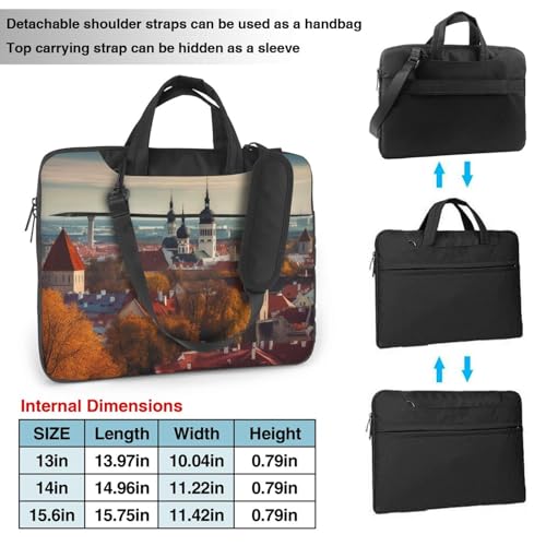Bolsa para Laptop KHiry Estilo Messenger Negra miniatura 2