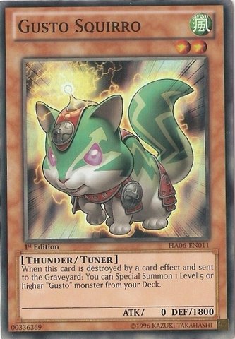 YU-GI-OH! - Gusto Squirro (HA06-EN011) - Hidden Arsenal 6: Omega Xyz - 1st Edition - Super Rare