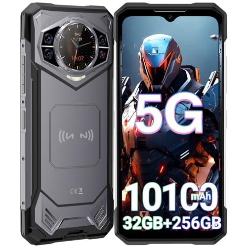 DOOGEE S200 Rugged Smartphone 5G Unlocked, 32GB+256GB Android 14 Rugged Phone with 1.32' Rear Screen, 10100mAh Battery, 100MP+20MP Night Vision Camera, 6.72', 120Hz, NFC, 5G Dual SIM, ATT, Verizon