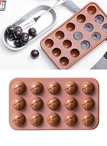 Image of Cake Decor 15 Cavity Round Cuts Shape Silicone Chocolate Mould