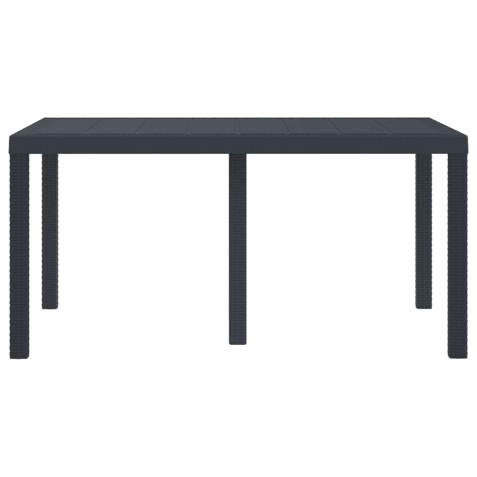 Fengshui Stół ogrodowy antracyt 150 x 100 x 73 cm polirattanowy