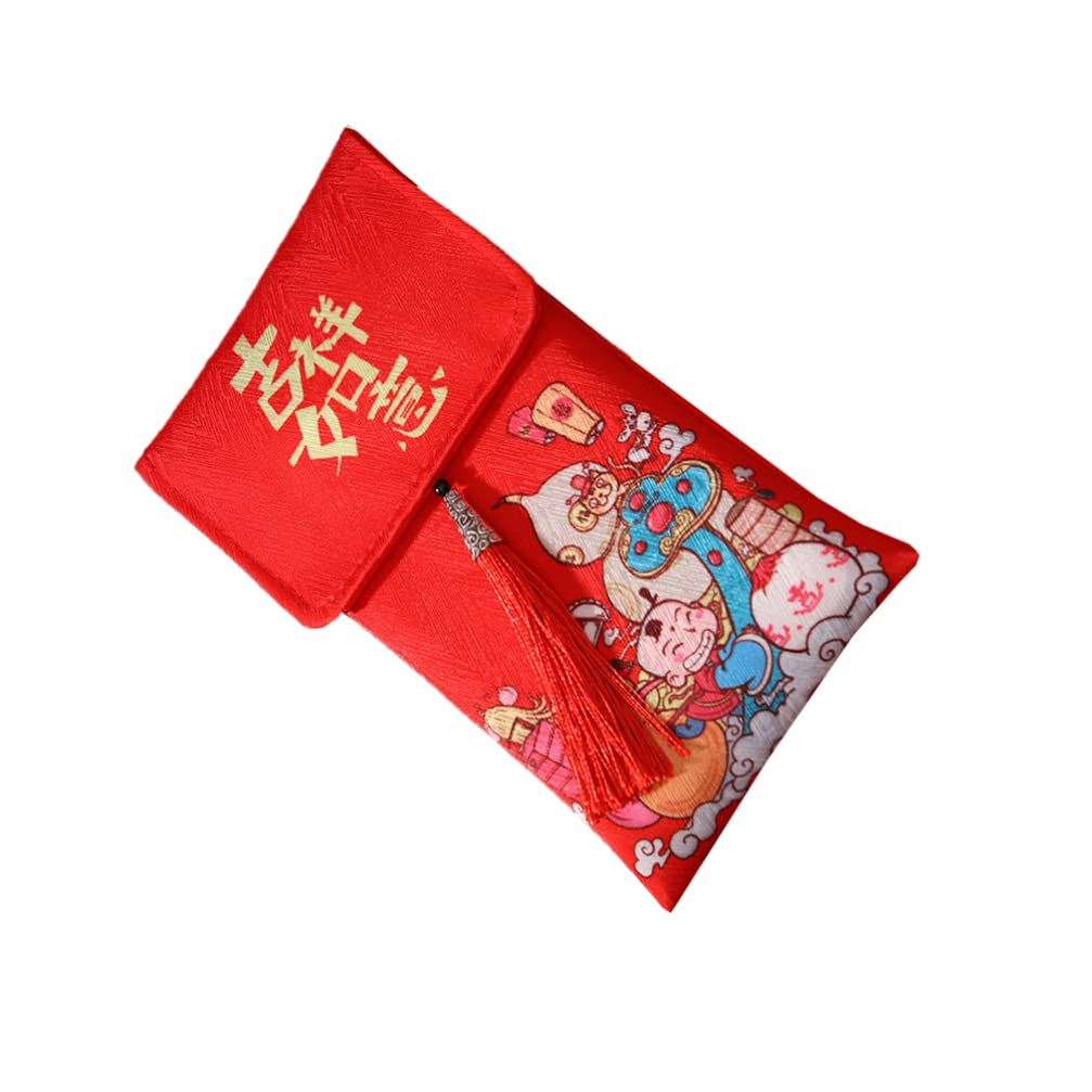 Toyvian Chinese Red Envelopes Lucky Money Bag Chinese New Year Red Packet Chinese Red Pocket for 2022 New Year Spring Festival Birthday Wedding-image-36