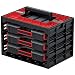 Produktbild Kistenberg Sortimentskasten SET Werkzeugkoffer Sortierbox Kleinteilemagazin (inklusive 3x Sortimentskästen mit Trennstege/Trennwänden, Komfortabler Griff, wandmontierbar, stapelbar, 415x290x295 mm)