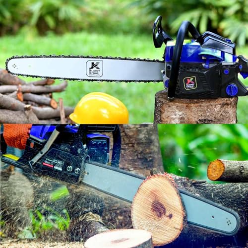 Image of JK SuperDrive 58cc Heavy duty 22 inch petrol chainsaw for wood cutting, Heavy chain saw Fuel Chainsaw (Without Battery)
