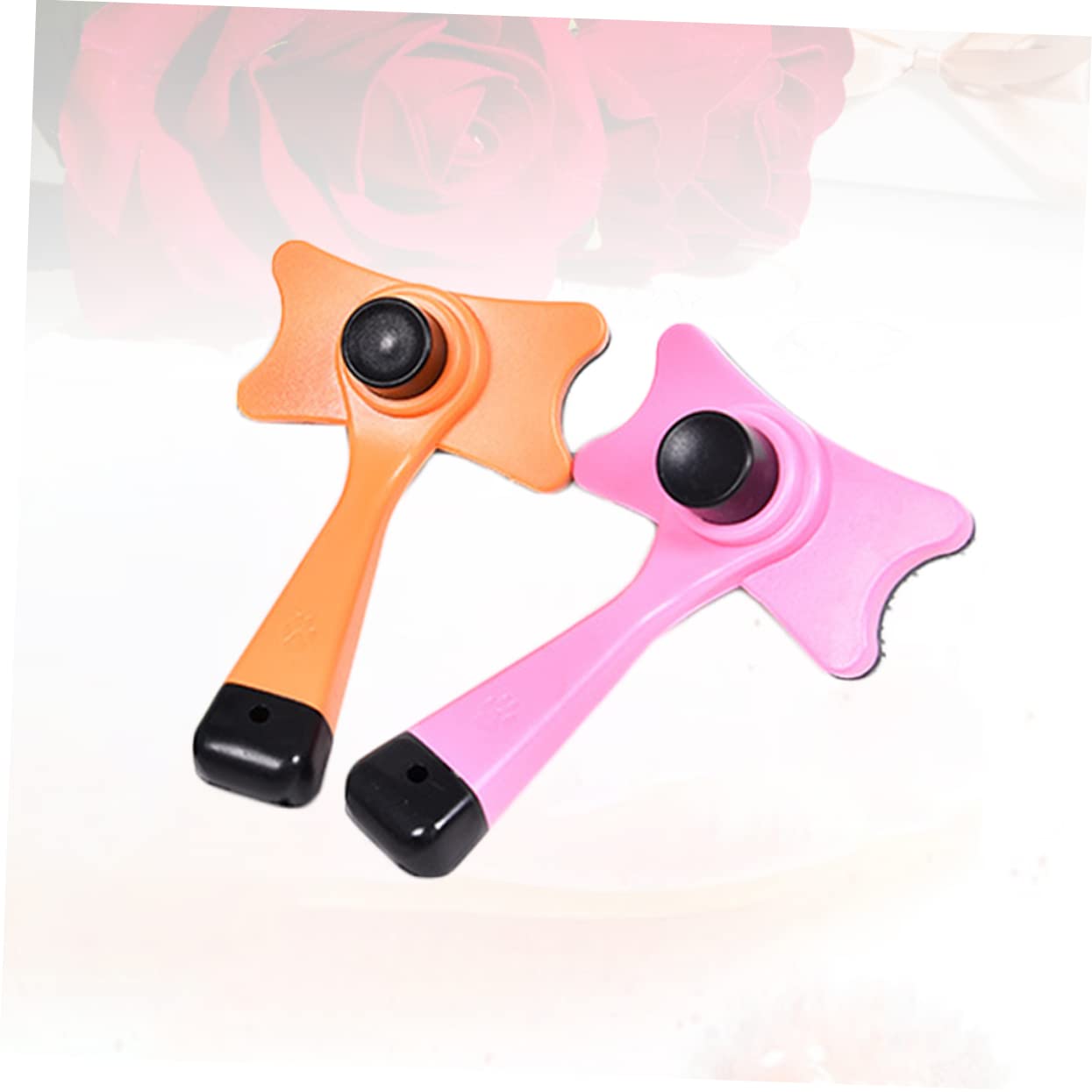 POPETPOP 2pcs Fur Grooming Comb Practical Pet Hair Knot Cleaning Tool for Cats Ergonomic Design for Comfortable Grooming Massaging Eliminates Tangles Loose Hair Pink Orange