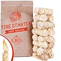 Zorestar Fire Starters XXL 30 pc - Eco firelighters for Indoor and Outdoor Use, Compatible with Solo Stove, Green Egg and other grills and BBQs - Box of 100% Natural Waterproof Firestarters