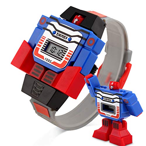 Kids Transformer Watch Robot Transformers Toys Digital Watch, Boys Cartoon Hero Amazing Watches, Girls Electronic Learning Gifts (Gray) Kids Transformer Watch Robot Transformers Toys Digital Watch, Boys Cartoon Hero Amazing Watches, Girls Electronic Learning Gifts (Gray)