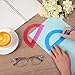 2 Packs 6 Inch Plastic Protractor Math Protractors 180 Degrees Angle Measurement, Protractor Classroom Set for Geometry Classroom Student School Office Supplies(Pink, Blue)
