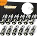 NAKOBO 194 T10 LED Bulb Non-polarity 168 2825 W5W T10 12961 Car Interior Extremely Bright 3030 Chipset, for License Plate Dome Map Door Courtesy Park Lights 6000K Pure White (12 pack)