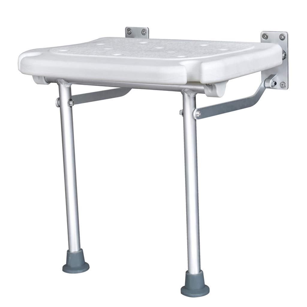 Bianco Pieghevole Montato a Parete Sgabello da Doccia Sgabello da Bagno Sgabello da Bagno Montaggio a Parete | Sedile Doccia Sedile Vasca da Bagno | Panca da Bagno Sgabello per vas