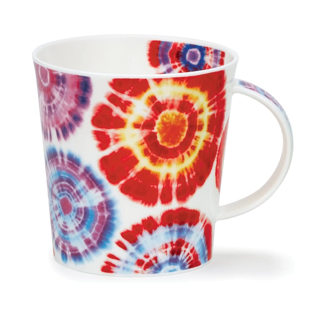 Dunoon Mug en porcelaine rouge Tie-Dye Forme Cairngorm - 0,48 l