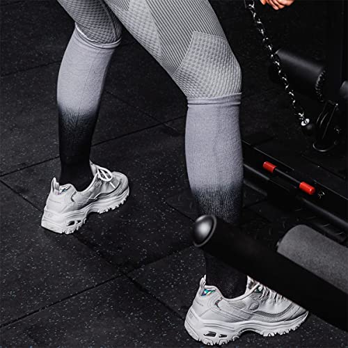 Sportcompressiekousen Tie-geverfde sportcompressie sokken 3 paar katoen buiten klimmen fietsen met lang buis compressie sokken Voor Mannen En Vrouwen (Color : Black, Size : Small) - Afbeelding 4