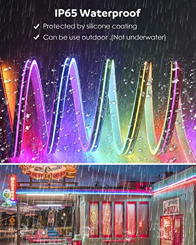 Tira LED Neon RGB Flexible 5M IP65 12V DC WS2811 miniatura 4