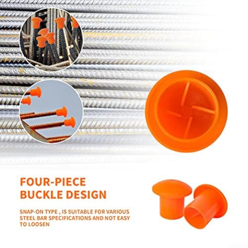 Embout champignon orange pour barres d'acier de 10 à 25 mm - Lot de 50