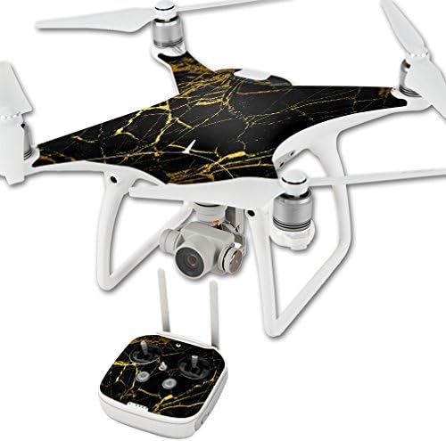MightySkins - Pegatina para piel (compatible con DJI, 100 unidades), color negro), DJPHAN4-Black Gold Marble