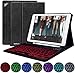 iPad 9.7 Keyboard Case for New iPad 2018 (6th Gen) - iPad Pro 2017 (5th Gen) - Air 2&1-, 7 Color Backlit Keyboard Wireless Bluetooth, Shockproof TPU Back Cover Magnetic Leather (Black-Backlit)