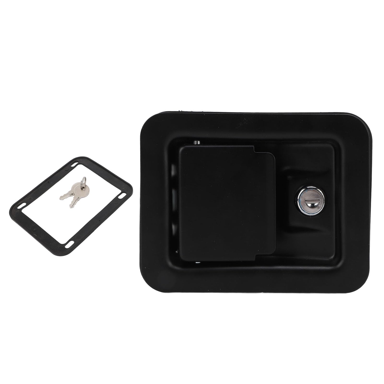 Serrure à Palette de Poignée de Camping-car Acier Inoxydable 304, Serrure Boîte Outils Remorque avec Clés, 5,5x4,2 Loquet Poignée encastré Serrure Boîte Outils Camion Loquet Porte