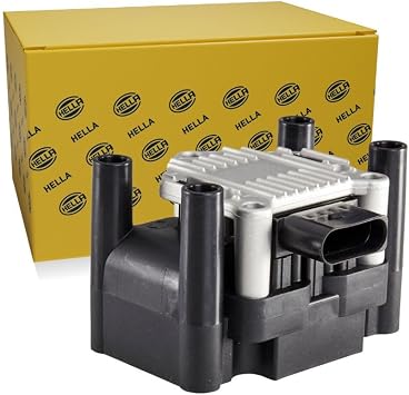 Hella Ate leme Bobini - 12V - 4-Kutuplu - Blok Ate leme Kaps l  - Vidalanm  Ignition Coil - Audi A3 2010-2013, Seat Ibiza 2012-2015, Skoda Rapid 2012-2015, Vw Caddy 2011-2015 ile uyumlu