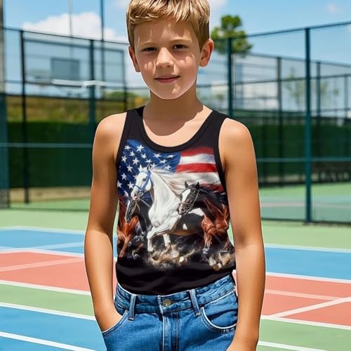 WELLFLYHOM American Flag Theme Boys Tank Top 0-6 T Sleeveless Undershirt T Shirts for Party Sports4