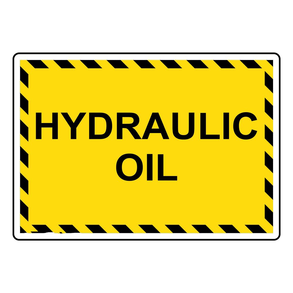 Hydraulic Oil Sign Hazardous Material Safety Warning Metal Tin Sign (8x12 Inches) (D1)