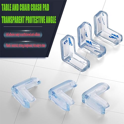 Image of Corner Guards for Furniture -Sdjdhej 20Pcs Clear Baby Proof Table Edge Corner Protectors Soft Silicone Bumper Strip with Clear Edge Bumpers Guard for Baby, Kids, Fireplace, Countertop (L-Shaped)