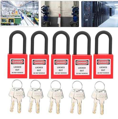 Set Lucchetti Lockout Tagout - 10 Pezzi, 38mm, Per Sicurezza Elettrica In Fabbrica - Foto 3