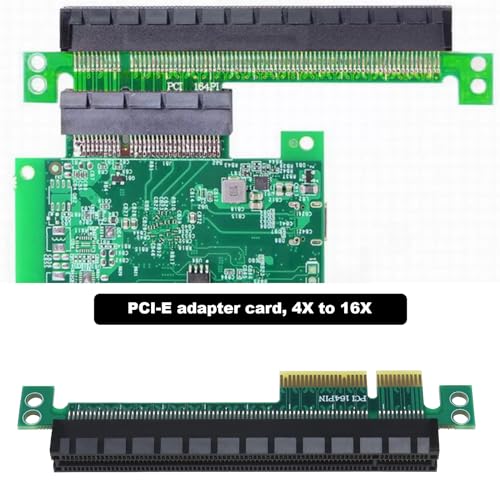 Be In Your Mind 2PCS PCI-E 4X to 16x Expander Converter Riser Card Adapter Male to Female Expansion PCI-E 16X Extension Card Riser Card Protection Card