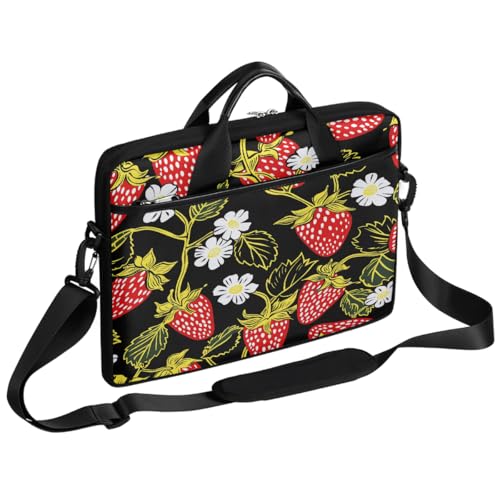 Bolso para laptop 15 pulgadas con diseño de fresas miniatura 1