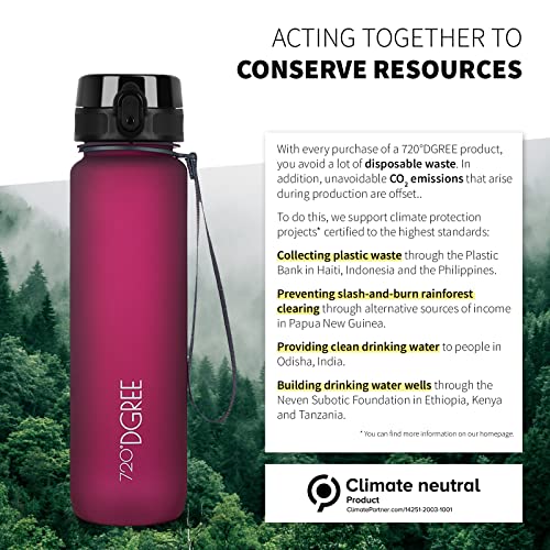 Image of 720DGREE Water Bottle 1.5 Liter inchuberBottle inch +Fruit-Sieve, SoftTouch - Water Bottle BPA-Free, Leak-proof, Reusable - Large XL Drinking Bottle, Sports Bottle for Gym, Fitness-Studio, Camping, Outdoor,