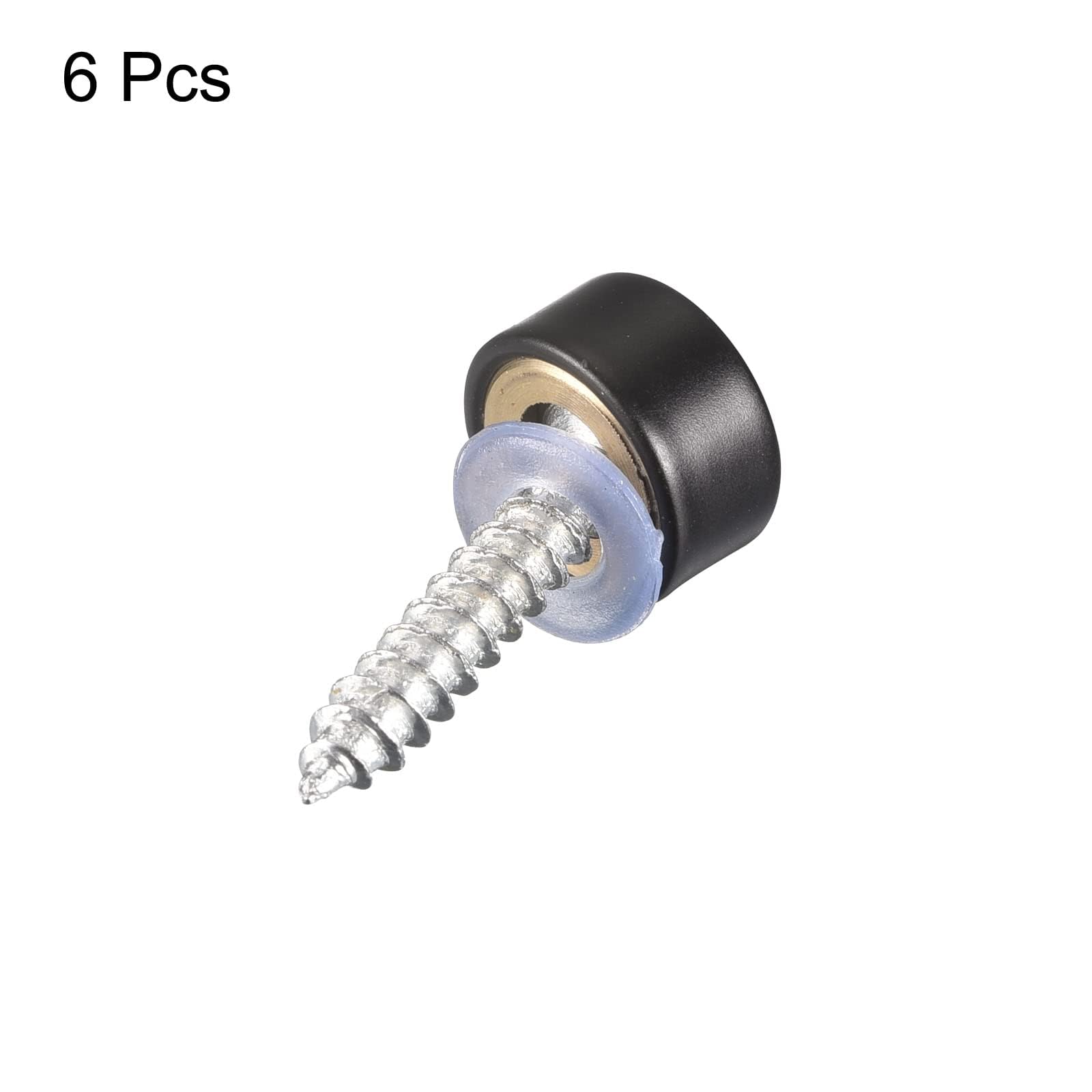 TOP-VIGOR 6Pcs Mirror Screws, 10mm brass Mirror Screws Cap Nail with Washers - Image 3