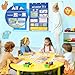 Alphabet Learning Pocket Chart, All About Letter Pocket Chart, ABC Letter Tracing & Sound Recognition Activity Wall Chart for Toddlers, Preschool & Homeschool Classroom Must Haves