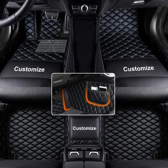 Alfombrillas personalizadas para piso de automóvil compatibles con Ford F150, protección de cuero para todo tipo de clima, forro delantero y