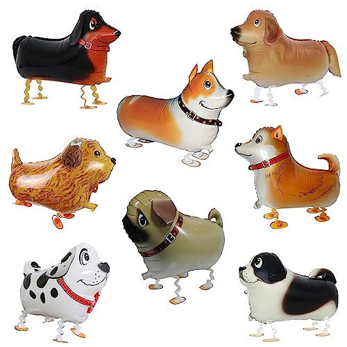 Blingabc Walking Pet Dog Balloons Animal Helium Balloon, 8Pcs Fun Puppy 34Inch Standing Dogs Balloons For Kids Dog Theme Birthday Baby Shower Party Supplies #TOP10