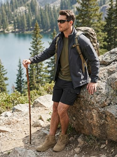 Image of Libin Men's Hiking Cargo Shorts with Zipper Pockets