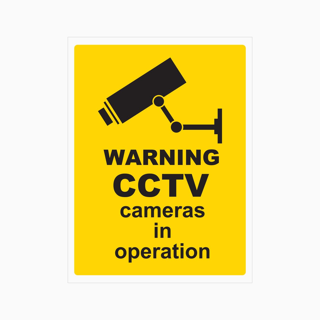 WARNING CCTV CAMERAS IN OPERATION Sign, 12x8 Metal Tin Sign, CCTV cameras are in use.