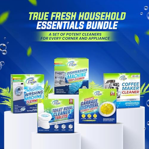 true fresh dishwasher cleaner amp deodorizer tablets 18-pack 20g each - powerful limescale amp odor removal - deep clean for sparkling dishwashers - safe effective and compatible with all models
