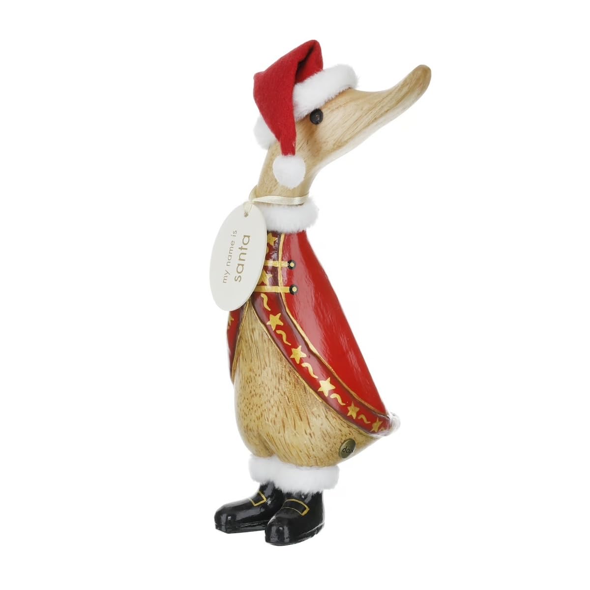 DCUK Santa Claus Christmas Wooden Duck Ornament