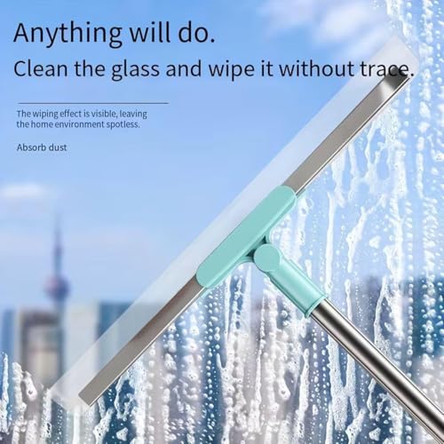 Image of TEKCOOL Magic Broom Sweeper for Floor Cleaning - Multifunctional Silicone Wiper Mop with Extendable Handle - Wet & Dry Use - Bathroom Floor Wiper & Window Squeegee Viper for Home(Multicolor)