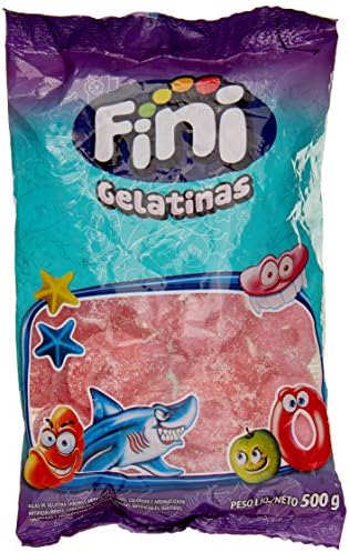 Balas de Gelatina Aros de Morango Fini 500g
