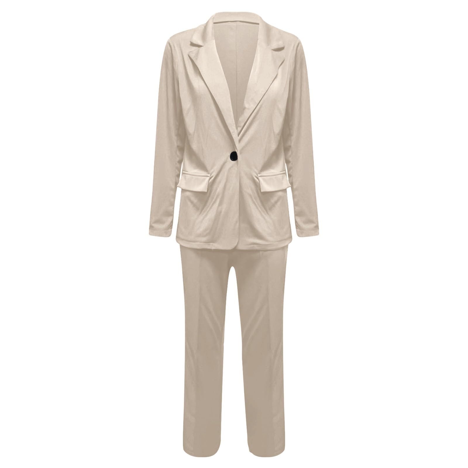 Set di 2 pezzi da donna in cotone con top e pantaloni, set di comfort e relax, pantaloni a vita alta, larghi, per sport, fitness, yoga, palestra, A160