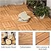 Yaheetech 27PCS Interlocking Patio Deck Tiles Outdoor Flooring for Garden Poolside Fir Wood Indoor Natural Wood