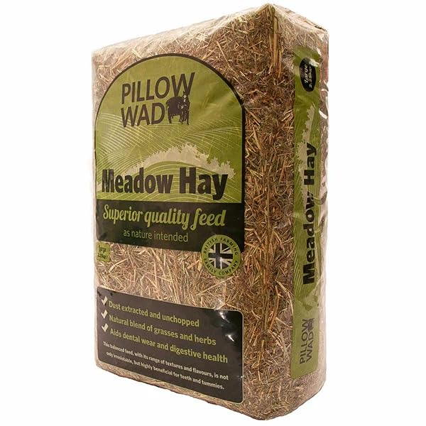 Small Animal Bedding & Feeding Material – Wood Shavings, Meadow Hay, Barley Straw, Eco Nest & Timothy Hay – Natural Bedding for Rabbits (Meadow Hay, 2.25Kg)