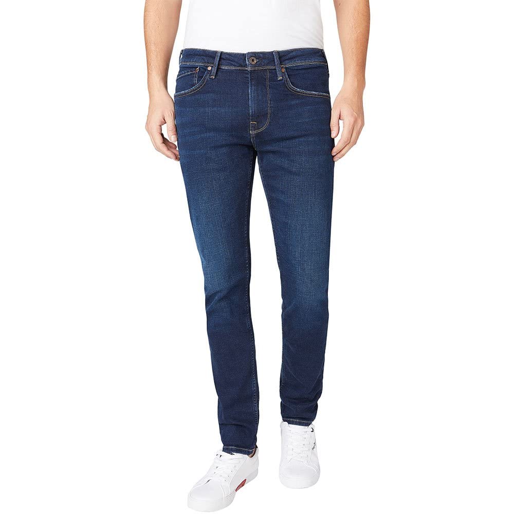Pepe Jeans Stanley Men's Jeans Regular Fit Regular Rise Denim, Blue (Denim-vx2), 36W / 30L