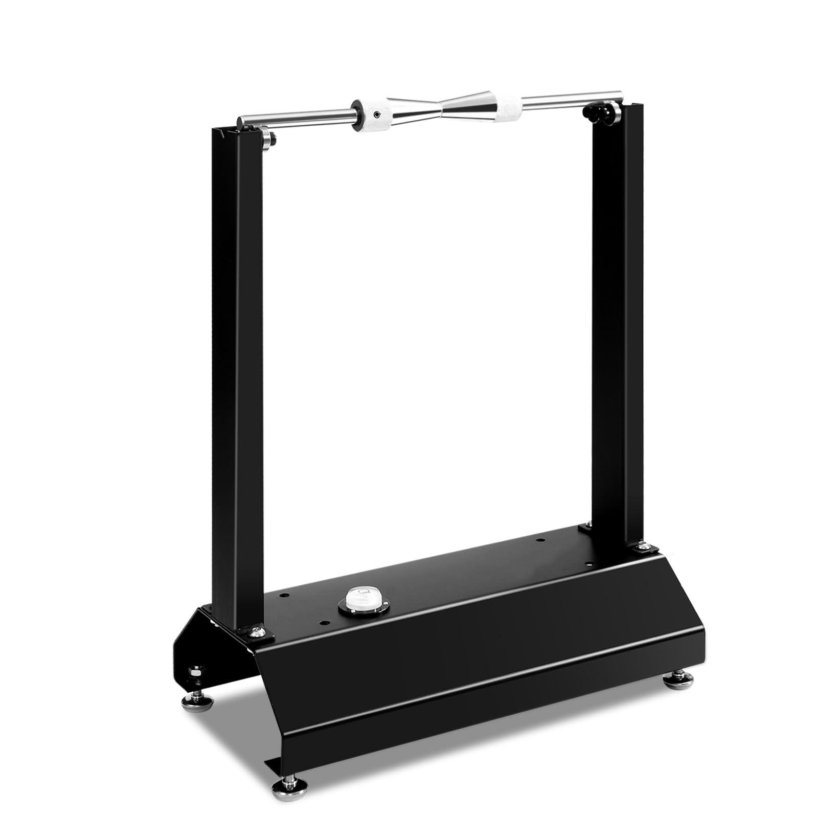 SOARS Appareil d'Équilibrage pour Roues de Moto, Machine d'Équilibrage Universelle 41 X 22 X 55 CM, avec Cônes de Centrage Réglables, Base en Arc Stable et Antidérapant, Noir