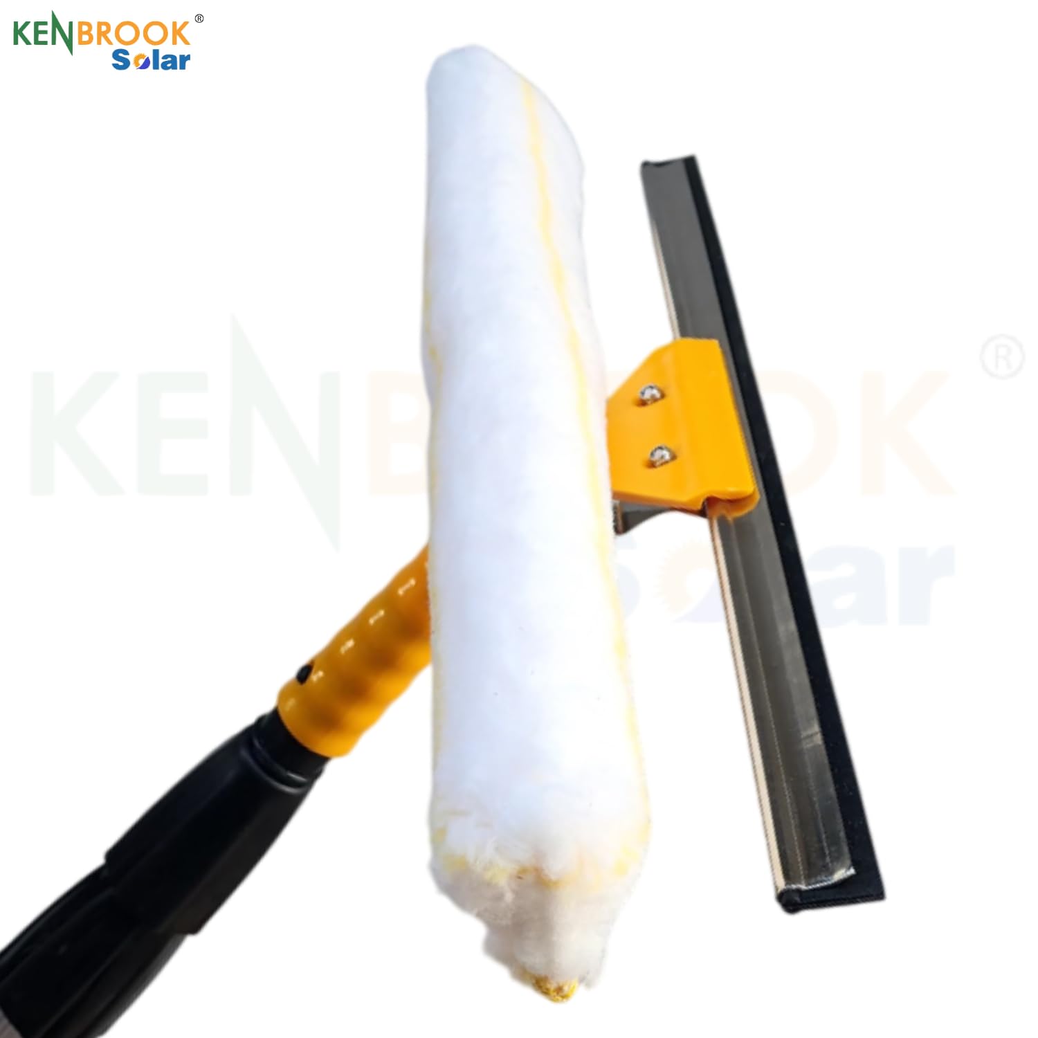 Kenbrook Solar 6 Meters Long Solar Panel Cleaning Mop with Microfiber, Wiper, & Adjustable Telescopic Extension Pole 2 to 6 Meters, Multipurpose for Solar Panels, Glass, and Home Cleaning (6 Meter) - Image 5 thumbnail