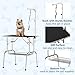 PawHut Trimmtisch für Hunde Hundepflegetisch klappbar, Haustierpflegetisch mit höhenverstellbarem Galgen, Schlingen, Netzkorb, Schertisch bis 150 kg, 90 x 60 x 75 cm, Schwarz