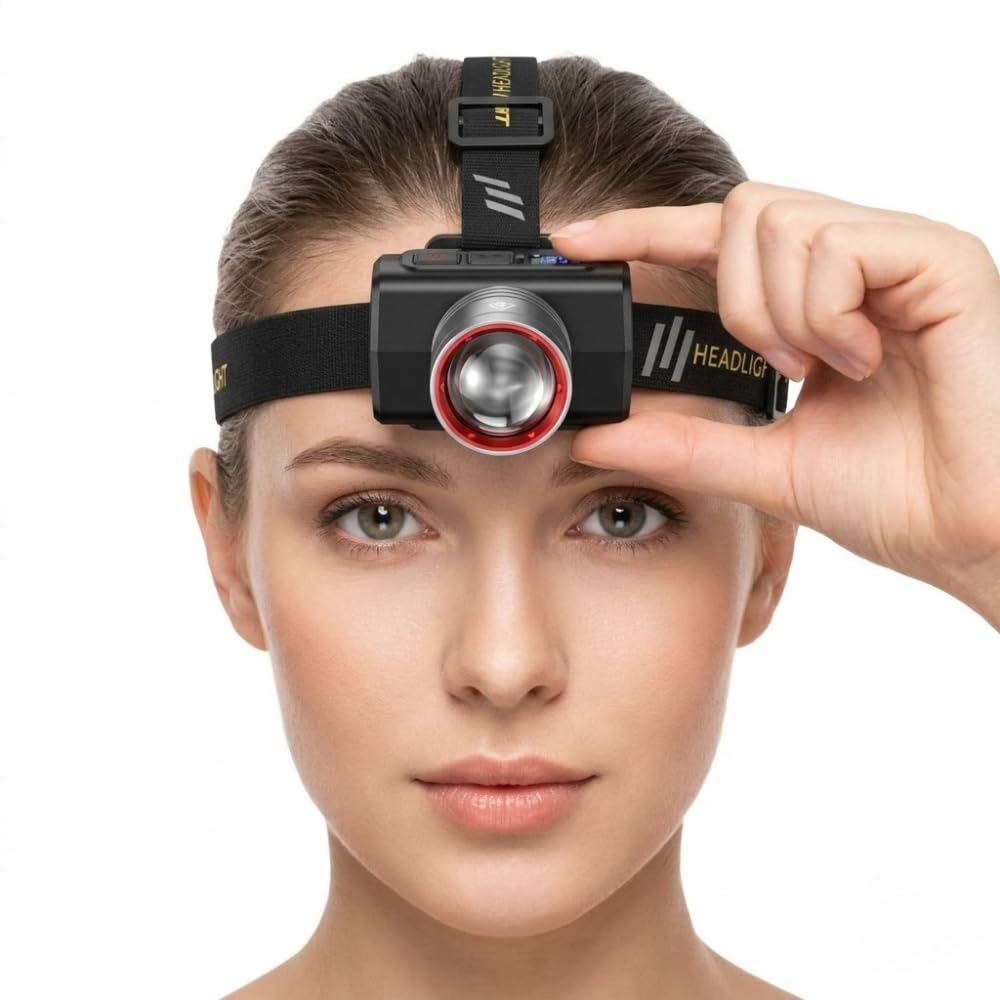 Drumstone (𝐒𝐩𝐞𝐜𝐢𝐚𝐥 𝟏𝟓 𝐘𝐞𝐚𝐫𝐬 𝐖𝐚𝐫𝐫𝐚𝐧𝐭𝐲 Rechargeable LED Headlamp with Motion Sensor, Super Bright Waterproof Head Torch, Adjustable Headlight with Multiple Lighting Modes-picture-17