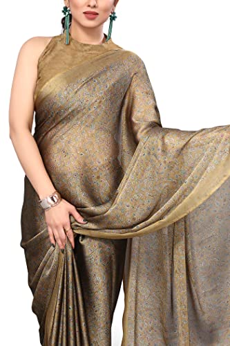 Image of MIRCHI FASHION Saree for Woman Chiffon Georgette Floral Printed | Breathable Lightweight Sari for Office Use and Farewell Ceremonies with Blouse Piece