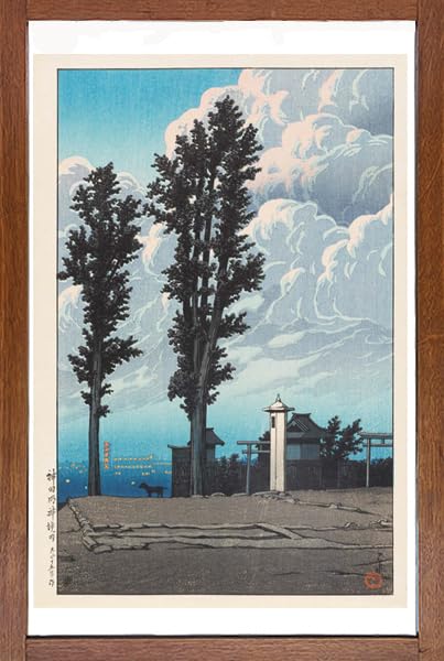 版画　神田駿河台 Amazon.co.jp: 川瀬巴水 版画 東京二十景 神田明神境内 大正十五